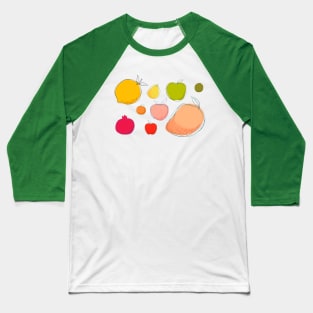 Fruit Hand Drawn Baseball T-Shirt